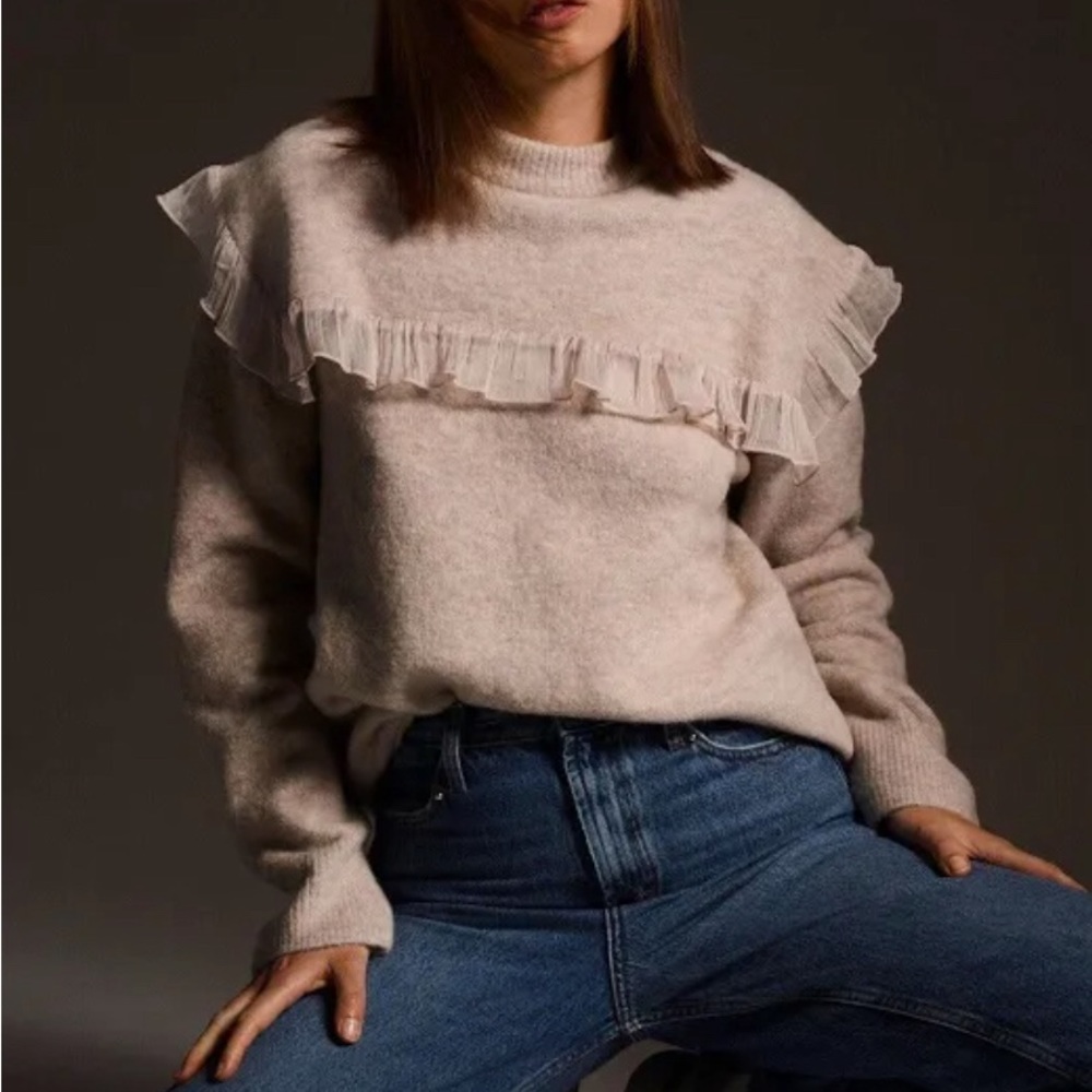 Zara Combination Organza Knit Sweater